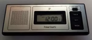 Pulsar sprechende Uhr Reiseuhr Quartz leichter LCD Schaden rechts Vintage - Bild 1 von 8