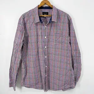 Structure Slim Fit Men's Multicolor Gingham Check Plaid Button Front Shirt XL - Picture 1 of 5