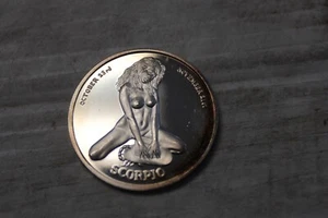 Connoiseurs Club "The Zodiac Beauties" Scorpio 1oz .999 Silver Round!! NICE! - Picture 1 of 5