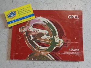 LIBRETTO USO E MANUTENZIONE OPEL ASCONA C - EDIZIONE 1981 - ORIGINALE - Imagen 1 de 2