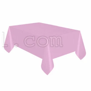 54" x 108" Tablecloth Rectangle Plastic Birthday Wedding Party Color Table Cover - Picture 1 of 10