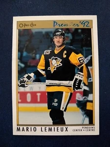 MARIO LEMIEUX Pittsburgh PENGUINS 1991-92 OPC PREMIER HOCKEY CARD #114 - Picture 1 of 2