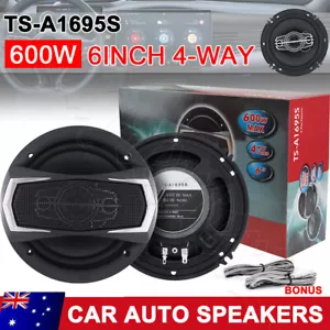 7Pcs 6" inch 600W Coaxial Rear Stereo Speakers 4 Way Car Audio Subwoofer Bass AU - Picture 1 of 12