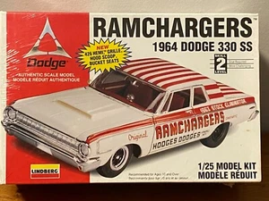 Lindberg Ramchargers '64 Dodge 330 SS 1:25 Maßstab werkseitig versiegelt Box Skill #2 - Bild 1 von 19