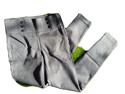 Legging Gris à Carreaux liserés Violet Zara Taille S - Photo 1/4