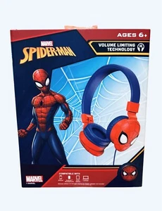 NEW Marvel Spider-Man Kids Headphones With Microphone Stereo Sound Kid Safe NIB - Picture 1 of 7