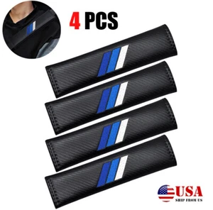 4X for Toyota Accessory Blue Embroidered Safety Seat Belt Shoulder Pad Cover N9 - Picture 1 of 13