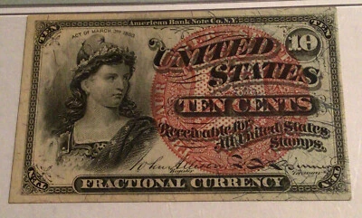 Fr-1261 $0.10 Fourth Issue Civil War Era Fractional Currency PMG 64 EPQ - Image 1 of 4