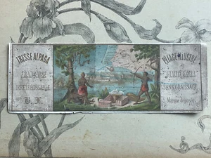Ancienne étiquette de fil Tresse Alpaga - Sénégal Saint Louis - Comptoir colonie - Picture 1 of 3