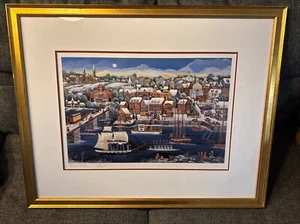 Carol Dyer signierte/nummerierte limitierte Lithographie Meeresmusik auf der Charles W. Morga - Bild 1 von 8