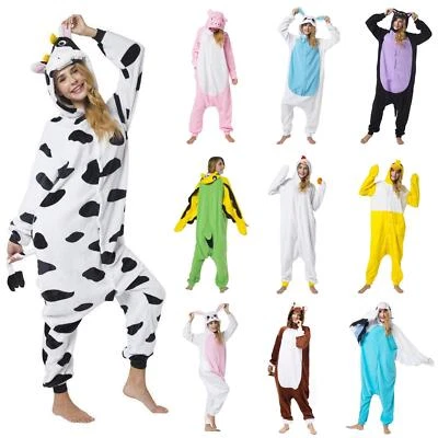 KATARA Tuta, Onesie per Adulti Donna Uomo Costumi Animali Carnevale Pezzo Unico