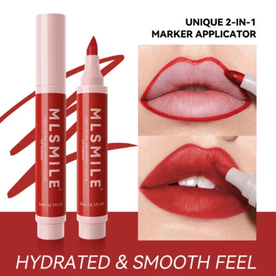 Lip Stain Marker Waterproof Long Lasting Color Effect Lip Pen Lipliner Matte - Image 1 of 4