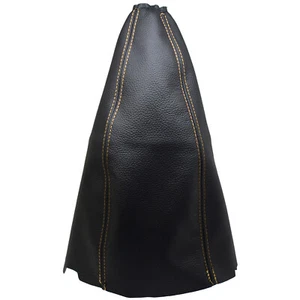 DAEWOO MATIZ (1998-2005) Soufflet Levier De Vitesse 100% Cuir - Couture Beige - Picture 1 of 1