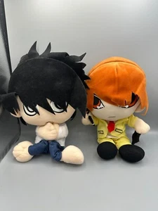 Death Note Juego de 2 L Lawliet & Light Yagami Traje Amarillo Anime Japón 12" Peluche - Imagen 1 de 4