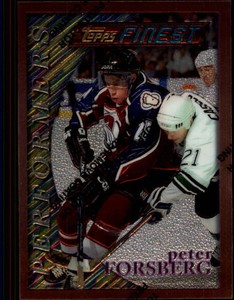 1995-96 Finest Colorado Avalanche Hockey Card #26 Peter Forsberg B