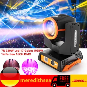 7R 230W Led Moving Head Light - 17 Gobos RGBW Strahl Licht 14 Farben 16CH DMX - Bild 1 von 23
