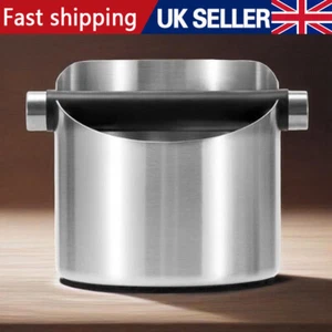 Stainless Steel Coffee Knock Box with Rubber Ring-Non-Slip Espresso Knock Box - Picture 1 of 12
