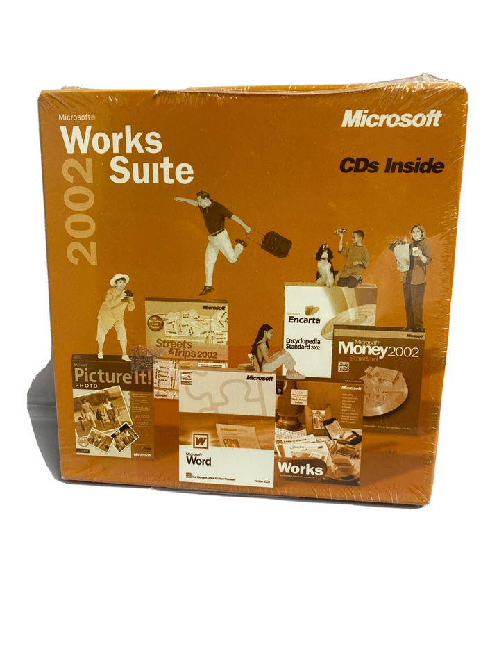 Microsoft Works Suite 2002 w/ Product Key (5-Disk Set)  - Image 1 of 1