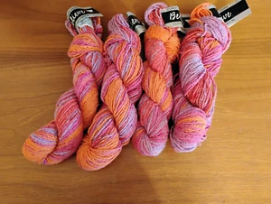 4 Hanks VTG Classic Elite Yarn-Believe-purple, orange, lilac 93Yds Cotton/Rayon - Picture 1 of 4