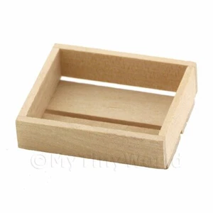 Casa Delle Bambole Miniatura Piccolo Legno Doppia a Barre Cassa - Foto 1 di 1