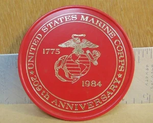 United States Marine Corps - 209th Anniversary - 1775 bis 1984 - Kunststoff Untersetzer - Bild 1 von 4