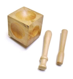 Wood Dent Remover Dapping Block Set 2 Punches Jewelry Design Wooden Forming Tool - Picture 1 of 4