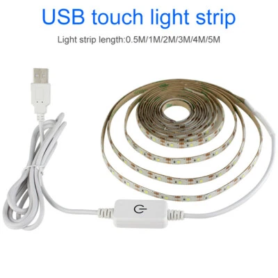 1-5M SMD 2835 5v led tape Dimmable Touch sensor white warm white USB LED strip - Image 1 of 4