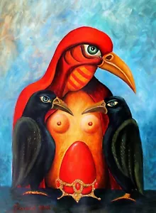 ORIGINAL ÖLGEMÄLDE LEINWAND SURREALISMUS ZEITGENÖSSISCHE KUNST modern von Pronkin - Bild 1 von 9