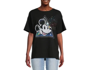 Disney Junior's Mickey Mouse Rhinestone Short Sleeve Graphic Tee Black Sz XXL(19 - Picture 1 of 4