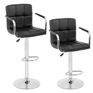 BestOffice Modern Bar Stool Set of 2 Barstools Armrest Height Adjustable Coun... - Picture 1 of 7