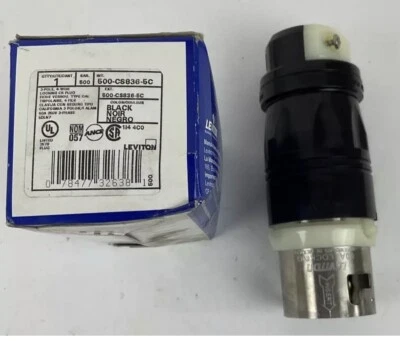 LEVITON 500-CS836-5C LOCKING PLUG CS836-5C 3POLE 4WIRE 50A 250VAC 3PH (2) Pcs - Image 1 of 4