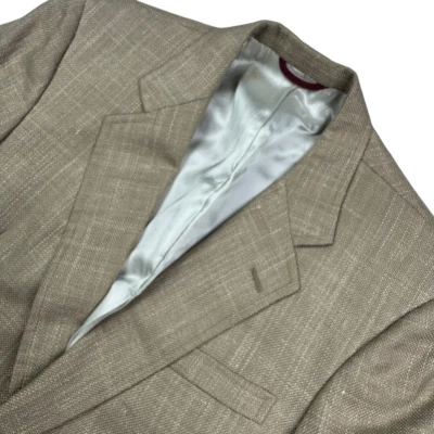 VTG Hart Schaffner & Marx Men’s Silk 2-Button Blazer Beige • 42S - Image 1 of 4