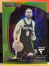TONY PARKER ⭐ 2022 Panini Flux Titan FOTL Green Prizm # 1/5 SP 🏀 SA Spurs