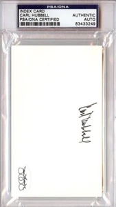 Carl Hubbell Autographed Signed 3x5 Index Card New York Giants PSA/DNA #83433249 - Picture 1 of 1