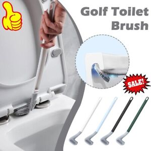 Brosse de toilette de golf en silicone murale tête de brosse douce propre à longue poignée agréable
