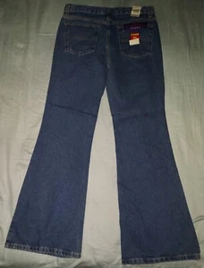 NWT TOMMY HILFIGER 5 POCKET BELL BOTTOMS JEANS WOMEN'S 11 BLUE FLAG Y2K NEW VTG - Picture 1 of 13