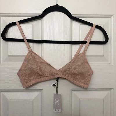 Bralette Huit Paris para mujer talla 32B rubor inalámbrico nuevo con etiquetas encaje Foto 1 de 4