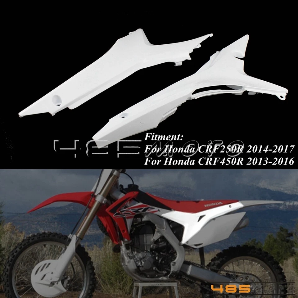 White Air Box Side Covers Panels Fit for Honda CRF250R 2014-17 CRF450R 2013-2016 - Image 1 of 4