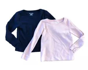 Pack de 2 tops acanalados de manga larga para niñas talla 5/6 (A1) - Imagen 1 de 3