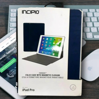 INCIPIO Faraday Durable VEGAN Protection Case for iPad Pro 12.9" BLACK & NAVY - Image 1 of 4
