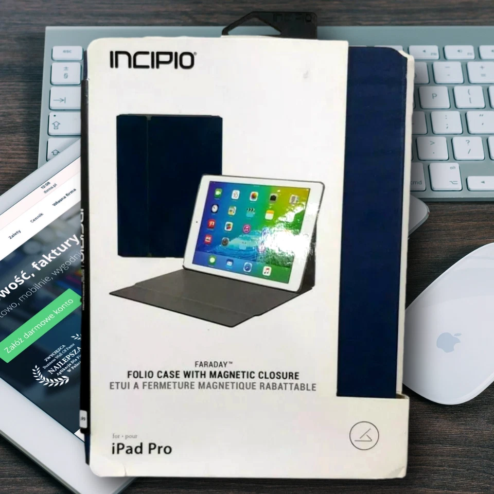 INCIPIO Faraday Durable VEGAN Protection Case for iPad Pro 12.9" BLACK & NAVY - Image 1 of 4