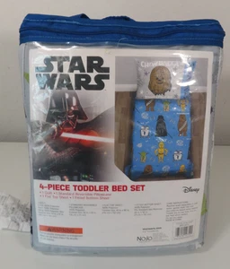Disney Star Wars Chewbacca Letto per Bambini NOJO 4 Pezzi Set Lenzuola Blu - Foto 1 di 7