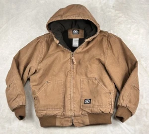 Boy's Polar King Youth Duck Canvas Winter Coat Hood Jacket Lined Size Medium - Picture 1 of 7