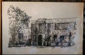 EL DORADO High School 1976 PLACERVILLE CA PRINT By Jonni Hill Hand Signed Date - Picture 1 of 5