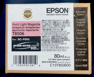 Genuine Epson Vivid Light Magenta Ink Cartridge T8506 2023 - Picture 1 of 2