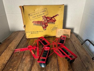 VINTAGE 1/16 Carter Tru Scale Tandem Disc Disk Harrow Implement Farm Toy NIB USA - Image 1 of 4