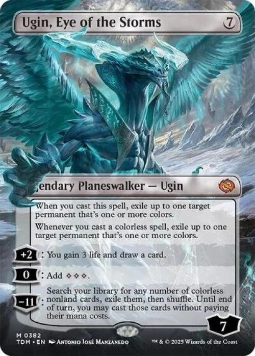 MTG English Ugin, Eye of the Storms (Borderless) NM Foil Tarkir: Dragonstorm - Image 1 of 1