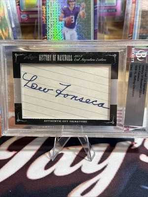 2012 Leaf History Of Baseball Lew Fonseca Cut Auto 1929 AL Batting Champ BGS  - Image 1 of 3