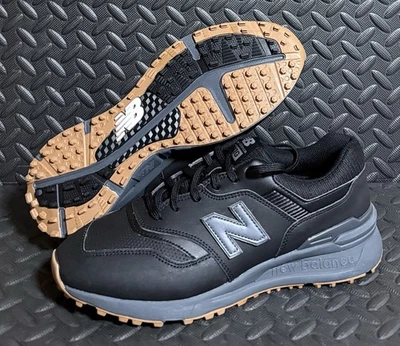 Zapatos de golf atléticos New Balance 997 de goma negros NBG997SBGR 2E anchos para hombre talla 10 Foto 1 de 4