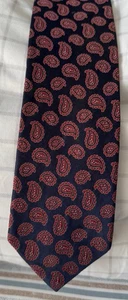 THE COTSWOLD COLLECTION by J.S. Blank 100% All Silk Necktie Red Blue Tie - Picture 1 of 3